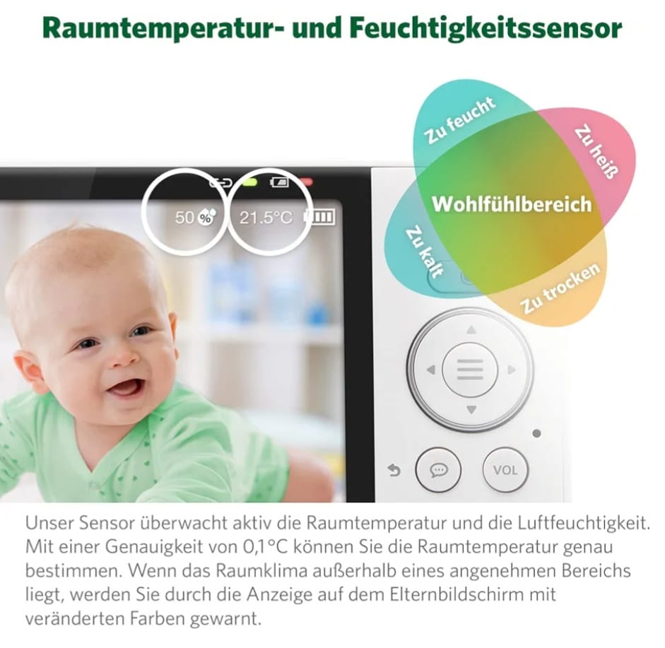 LeapFrog LF925HD Babyphone 720p 5 Zoll HD Display mit Kamera, B-WARE