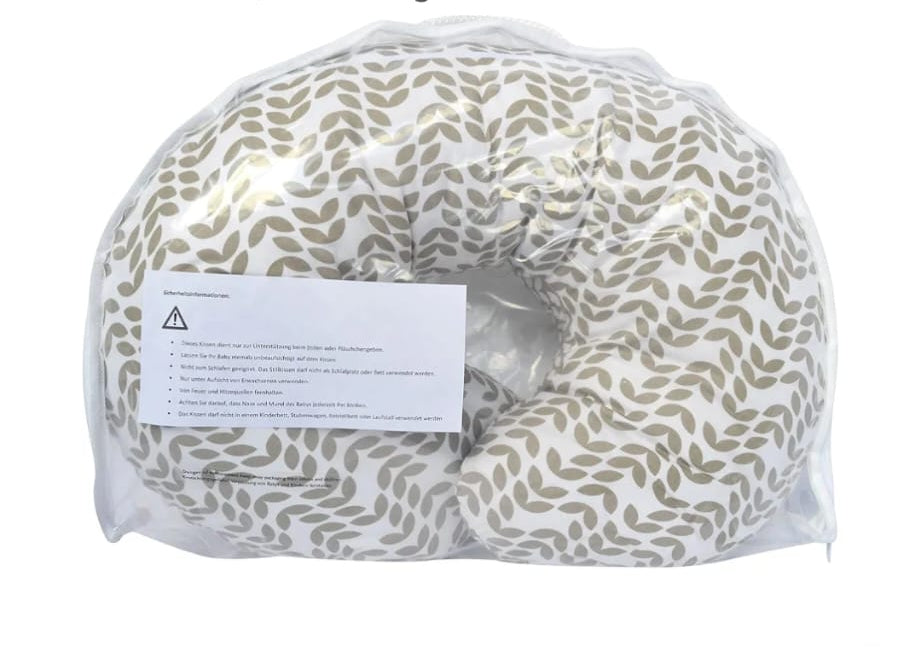 Mother hood Stillkissen ergonomisch, Öko-Tex Standard 100, Blatt beige Classic,B-WARE