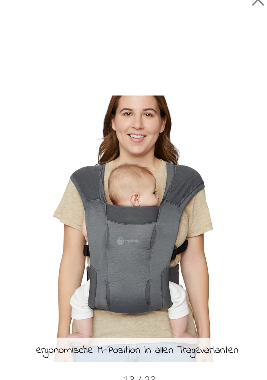 Ergobaby Babytrage Embrace Soft Air Mesh für Neugeborene,B-WARE