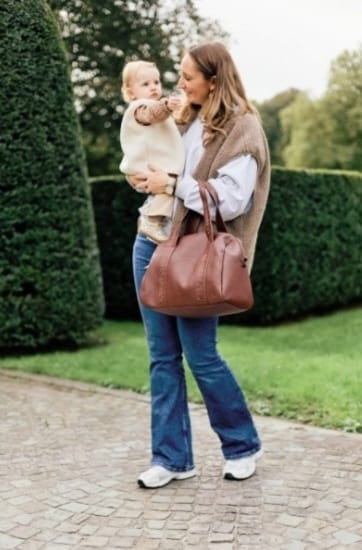Childhome - Wickeltasche MOMMY CLUB LEATHER braun, B-WARE