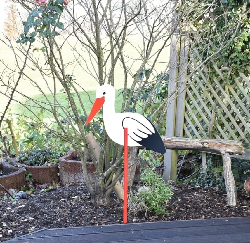 Klapperstorch mit Stab, LEICHTE KRATZER VORHANDEN