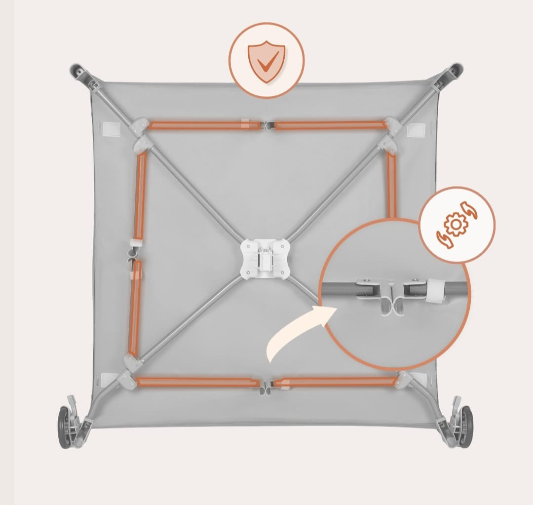 Lionelo Mille Plus Laufstall,Krabbelmatte, B-WARE
