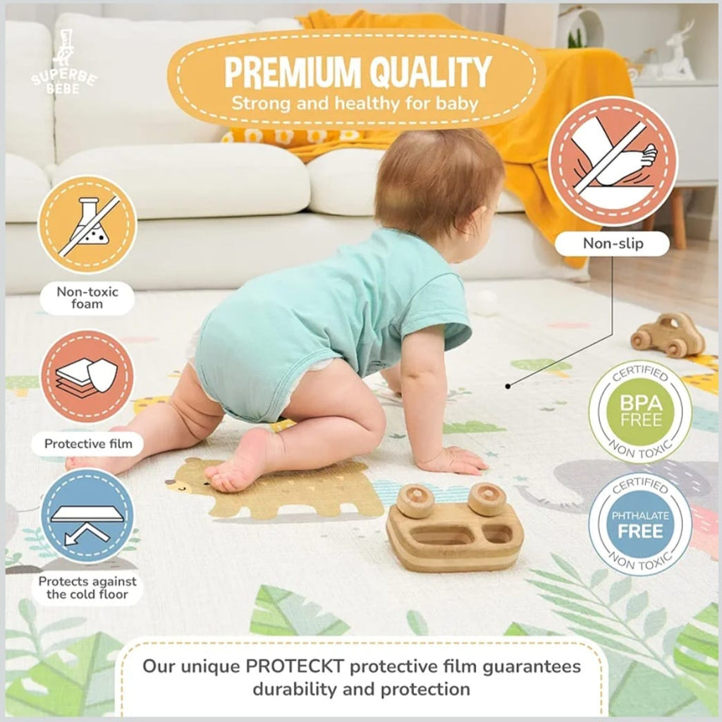 Krabbelmatte Baby Faltbar, Spielmatte, Babymatte, Kindermatte, Bodenmatte, B-WARE