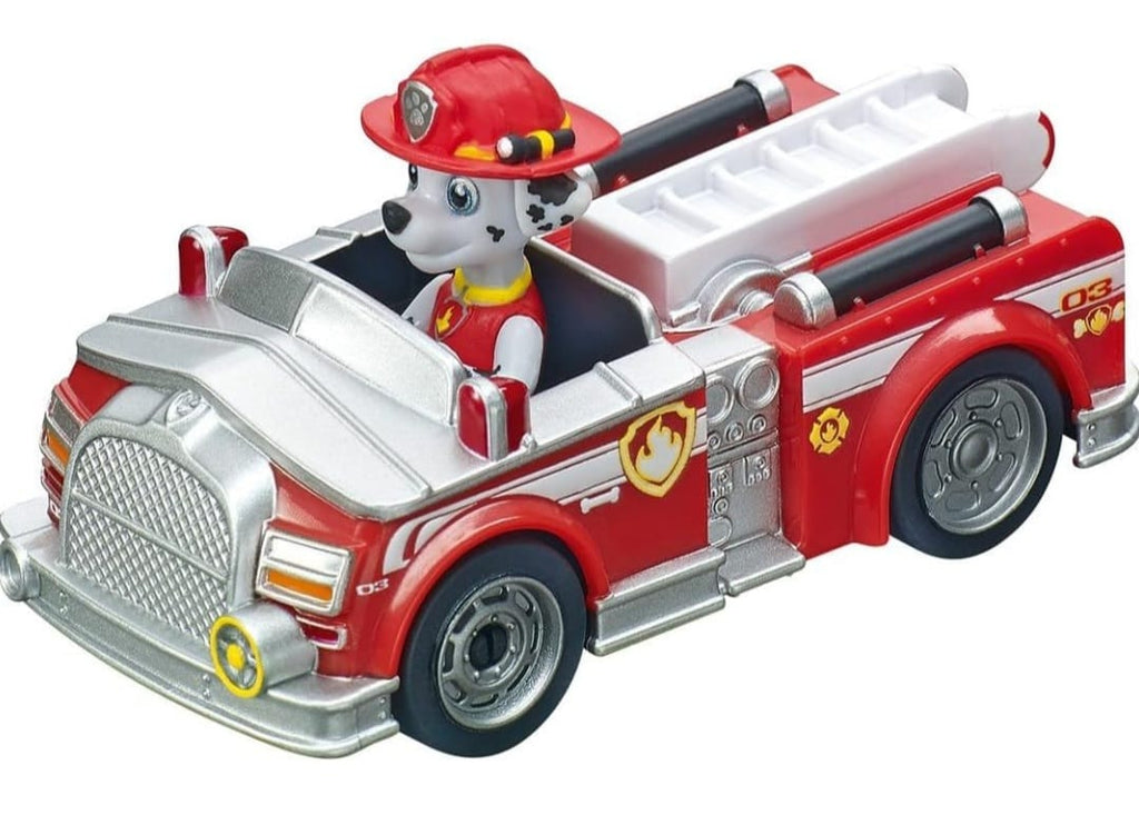 Carrera - 20063032 First PAW Patrol Race 'N' Rescue 2,4m Rennstrecken-Set | 2 ferngesteuerte Fahrzeuge mit Chase & Marshall | mit Handregler & Streckenteilen, B-WARE