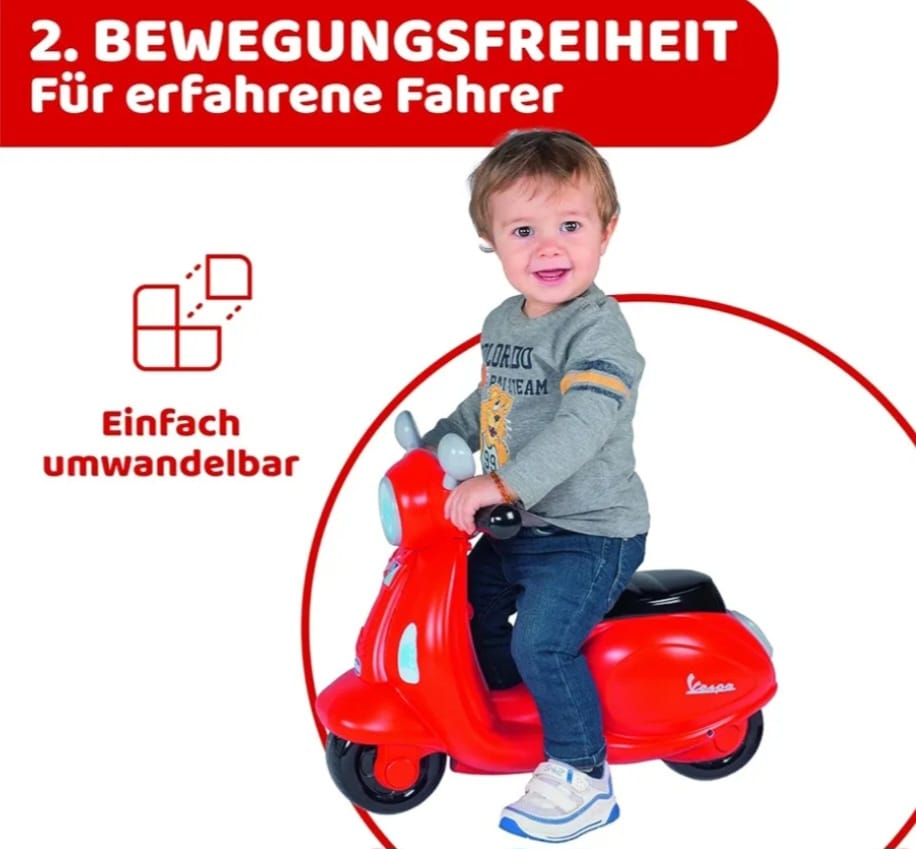 Chicco Motorrad Rutscher für Kinder,Vespa Primavera,B-WARE, Karton beschädigt
