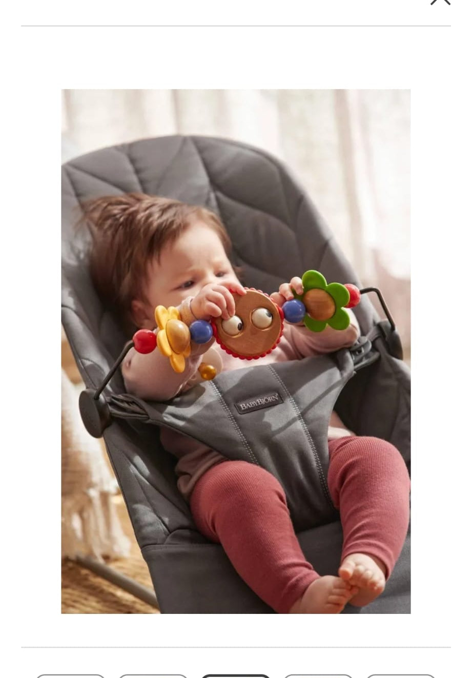 BabyBjörn Spielzeug für Babywippe, Fröhliche Augen, B-WARE