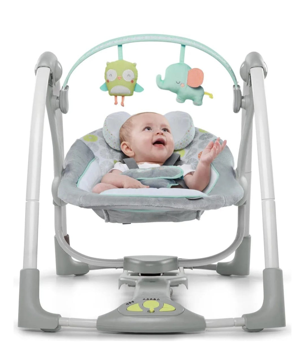Ingenuity Swing ’n Go Portable Swing™ – Hugs & Hoots™ Babyschaukel,B-WARE
