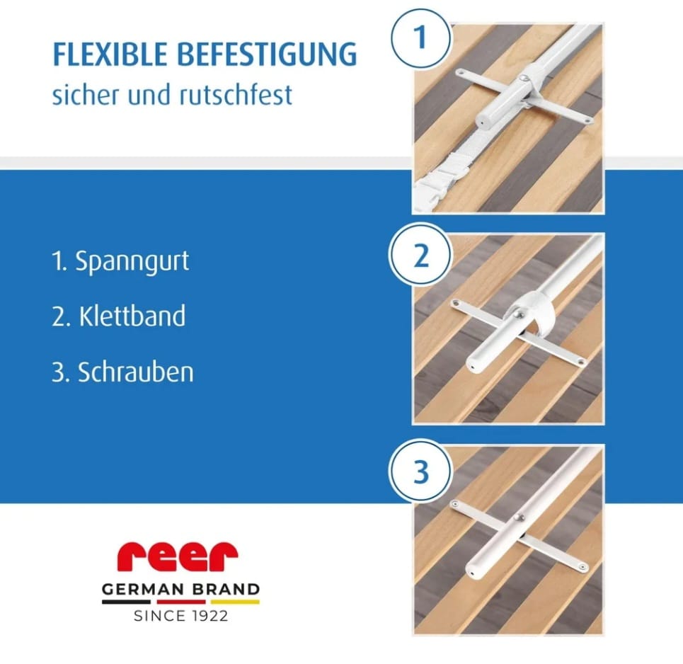 REER Bettgitter Sleepn Keep 100 cm blaugrau, B-WARE