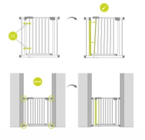 hauck Stop N Safe 2, Silber – Schutzgitter Treppe und Tür 84–89 cm,Türschutzgitter, B-WARE