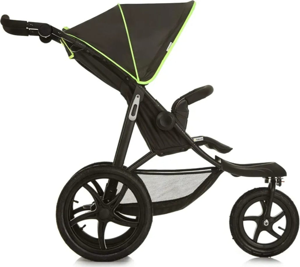 hauck Runner, Black / Neon Yellow - Robuster Dreirad Buggy mit XL Lufträdern,B-WARE
