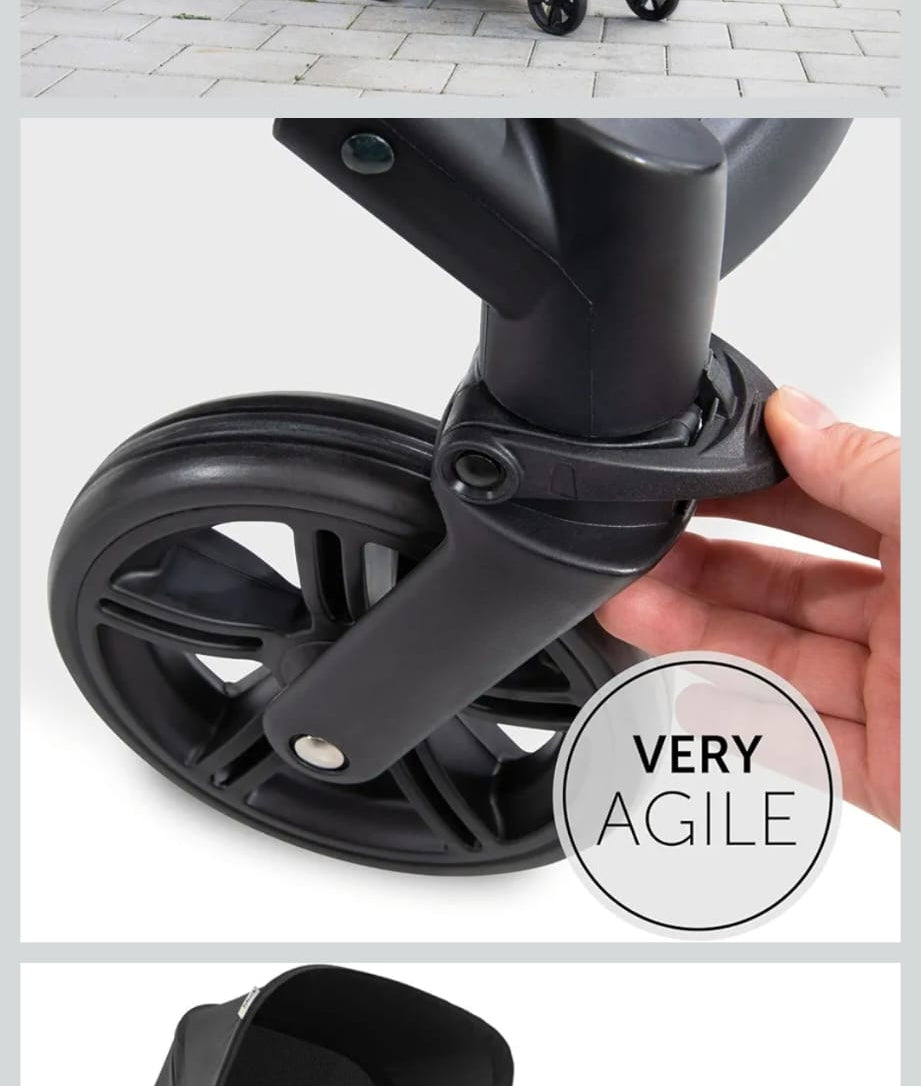 hauck Rapid 4, Schwarz - Kinderbuggy mit Liegefunktion für Babys ab Geburt bis 22 kg, B-WARE