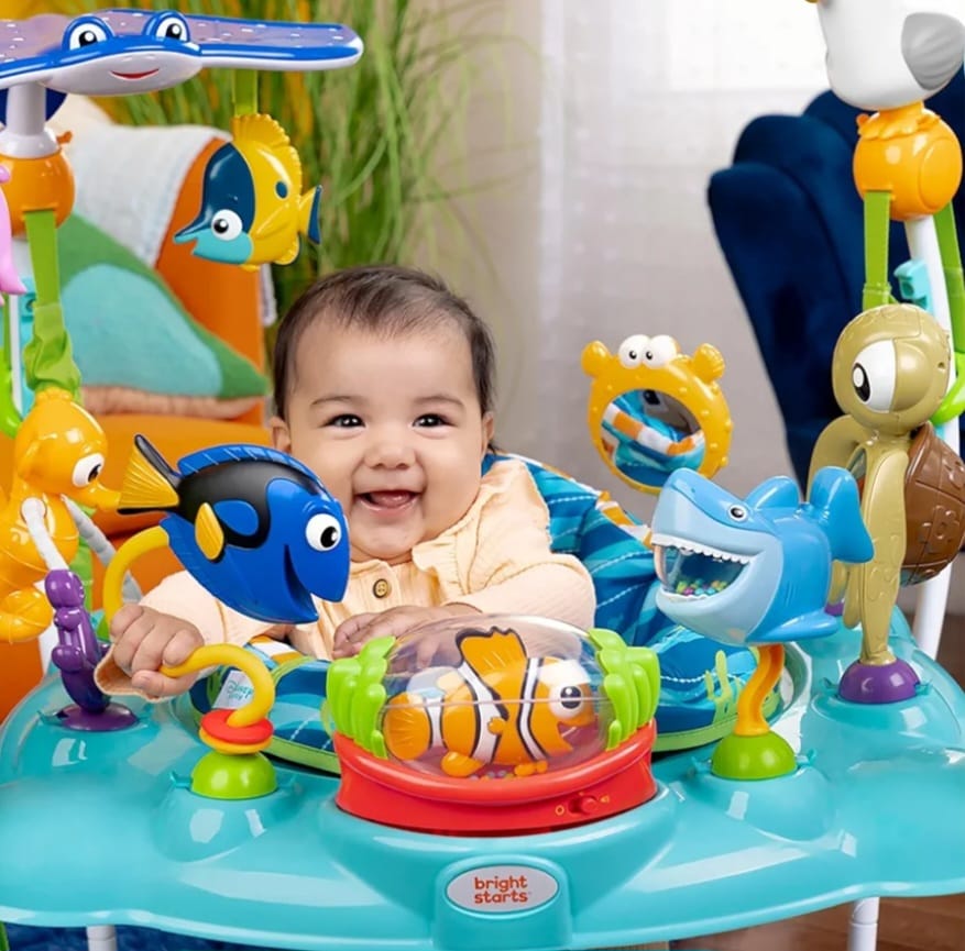 Bright Starts, Disney Baby, Findet Nemo Spring- und Spielcenter mit Spielstation mit Lichtern und Musik, B-WARE,leichte Farb Abweichungen