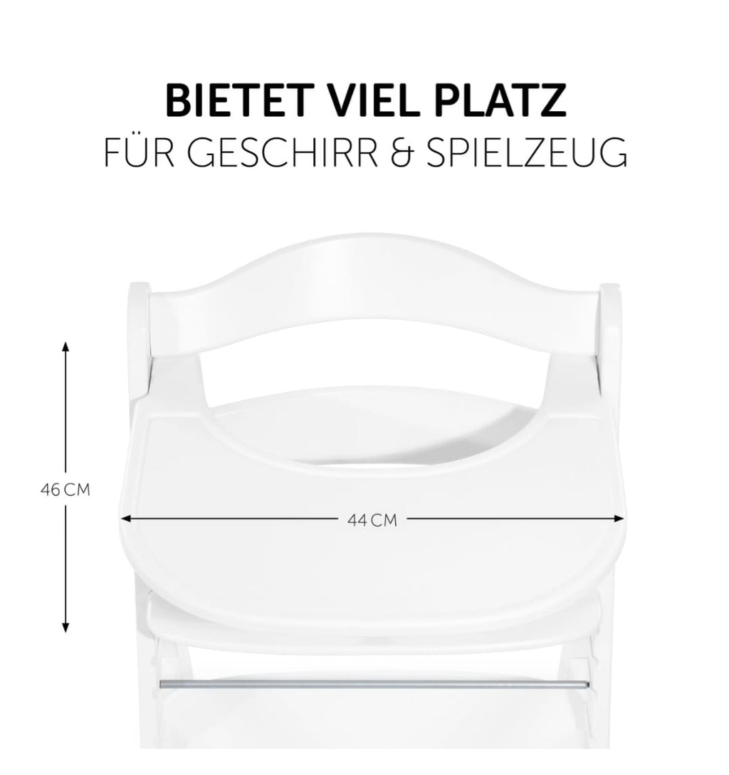 Hauck Essbrett und Tisch für Alpha Hochstuhl (Click Tray) - White / Weiss, B-WARE