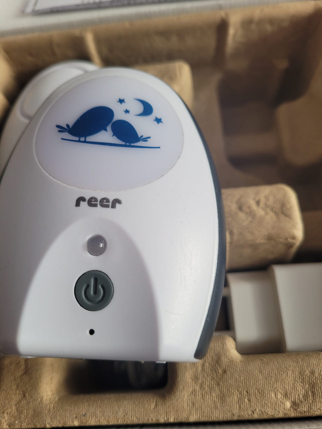reer Rigi Babyphone, Babyfon mit Gegensprechen, 300 m Reichweite, Weiß,gebraucht, leichte Kratzer