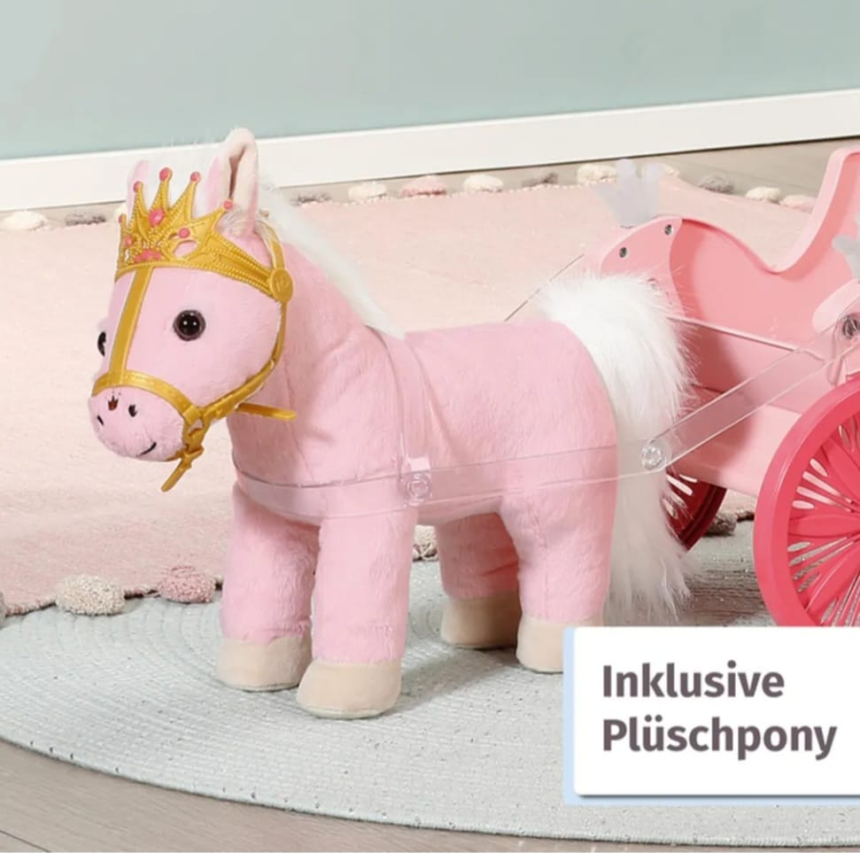 Baby Annabell Little Sweet Kutsche & Pony, 2in1 Puppenwagen mit Plüschpony, B-WARE
