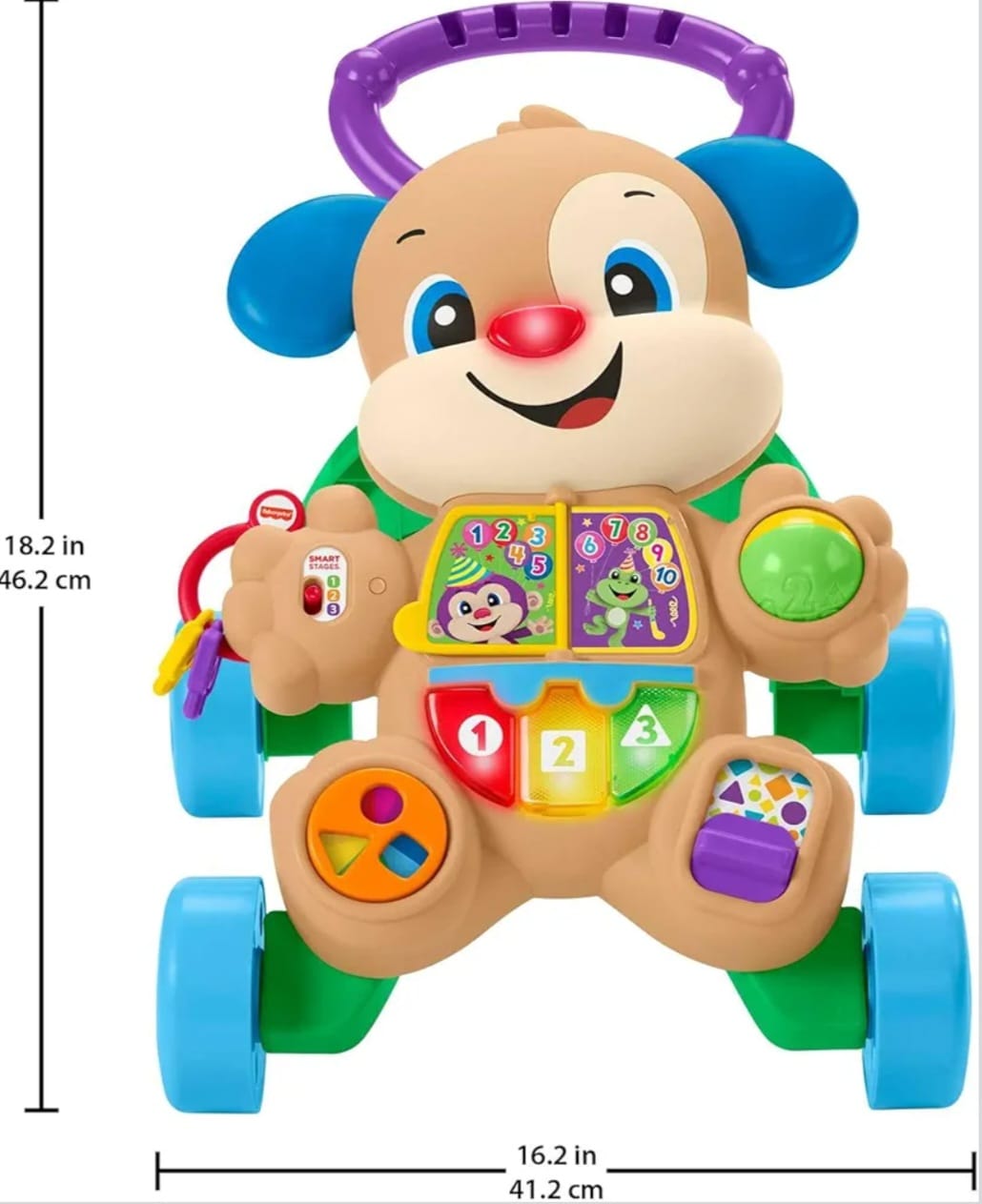 Fisher-Price Lachen & Lernen Welpen-Lauflernhilfe mit Licht und Geräuschen, B-WARE