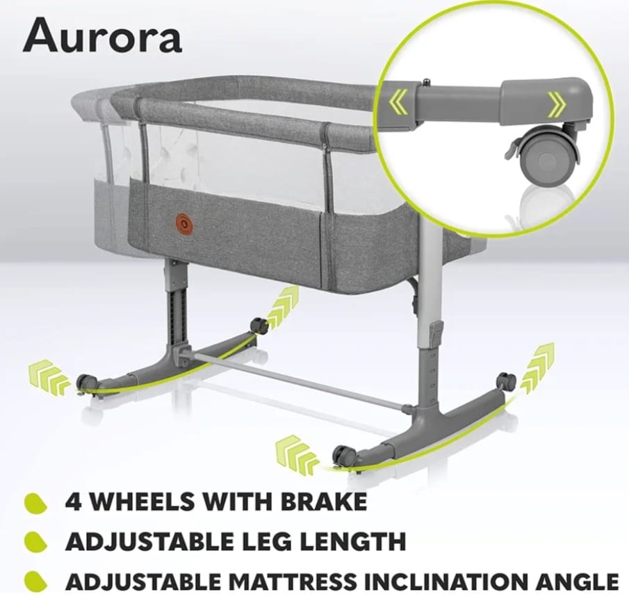 lionelo Aurora 3in1 Baby Beistellbett,B-WARE