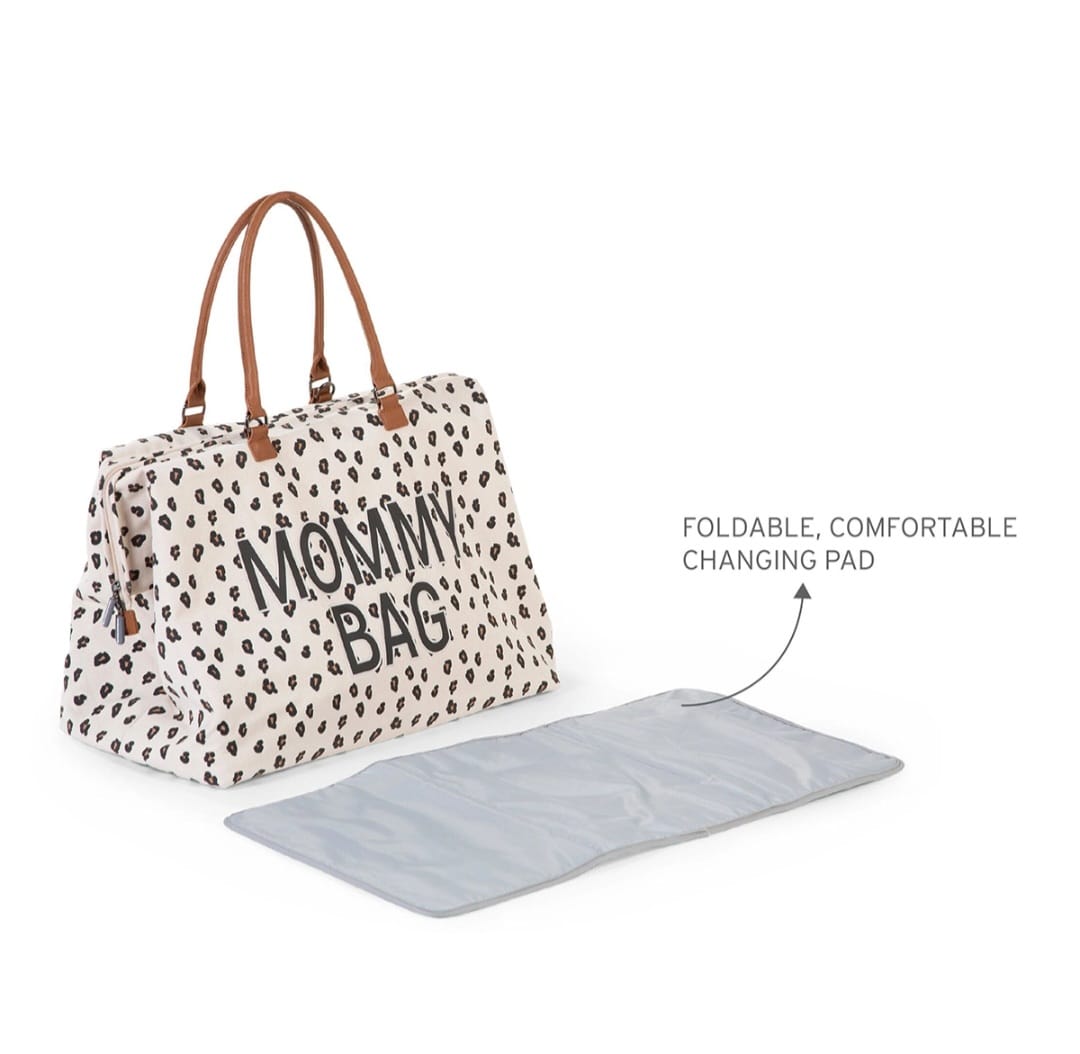 Childhome Mommy Bag mit Leopardenmuster – große Wickeltasche
