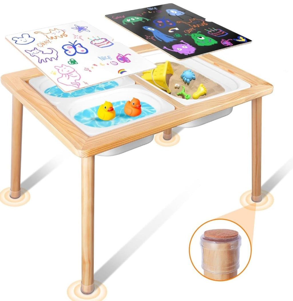 Terramus Baby-Sinnes- und Wasserspieltisch & Aktivitätstisch,B-WARE , leichte Delle im Holz