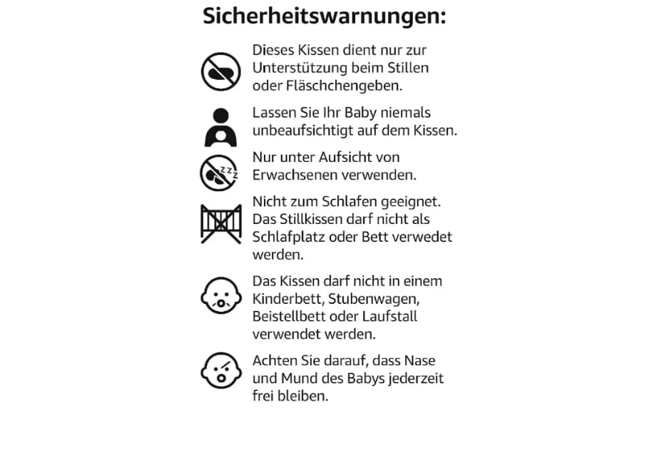 Mother hood Stillkissen ergonomisch, Öko-Tex Standard 100, Blatt beige Classic,B-WARE
