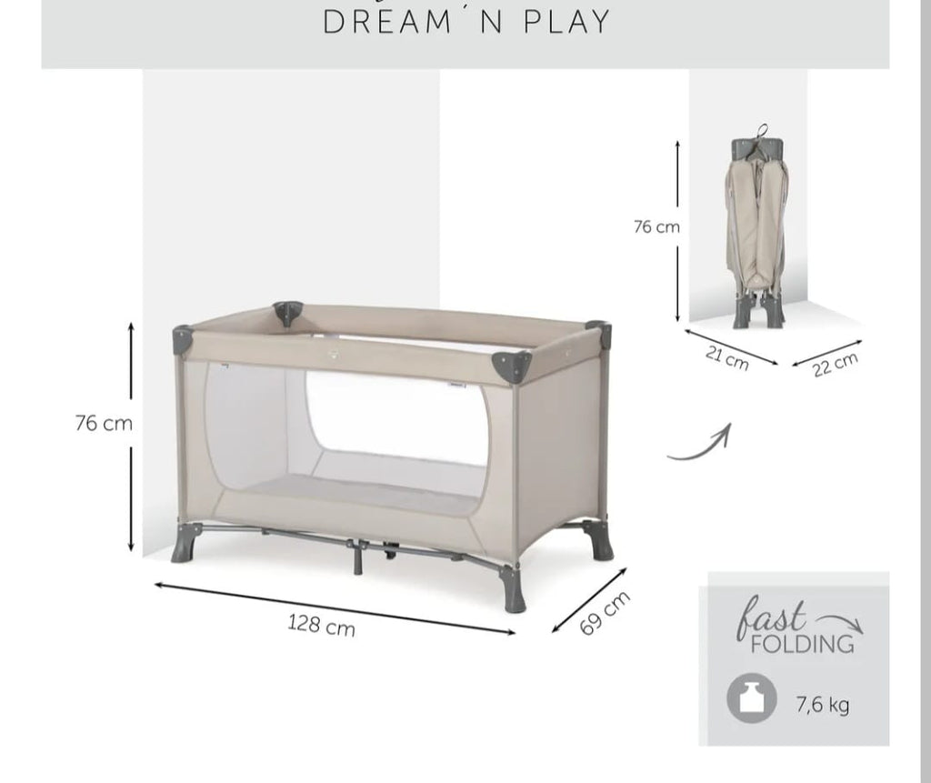 Dream N Play, Reisebett ,,Hauck" , Reisebett,B-WARE