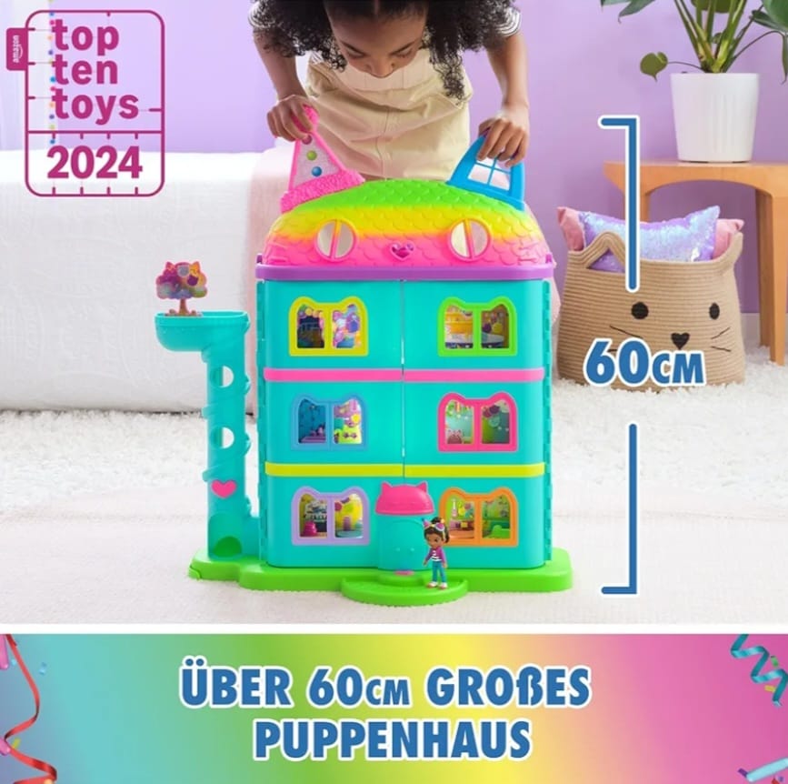 DREAMWORKS GABBY'S DOLLHOUSE - 14-teiliges Purrfect Party Puppenhaus , B-WARE